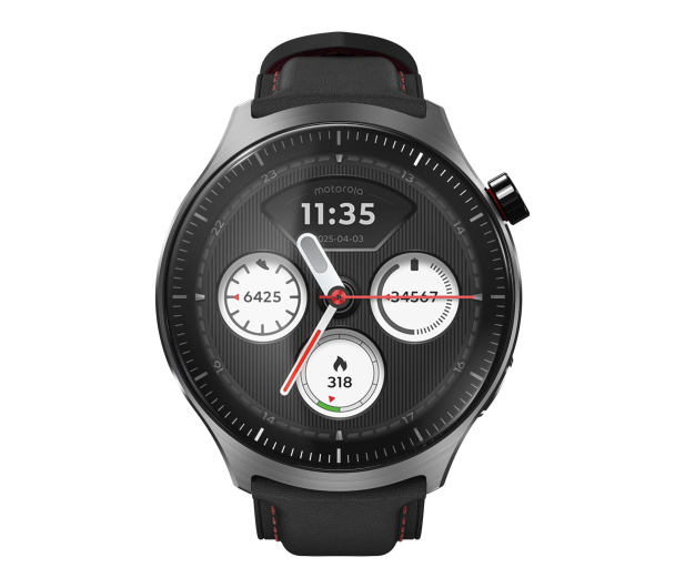Motorola moto watch ultra Black Silicone + Black Leather - 1615944 - zdjęcie 5